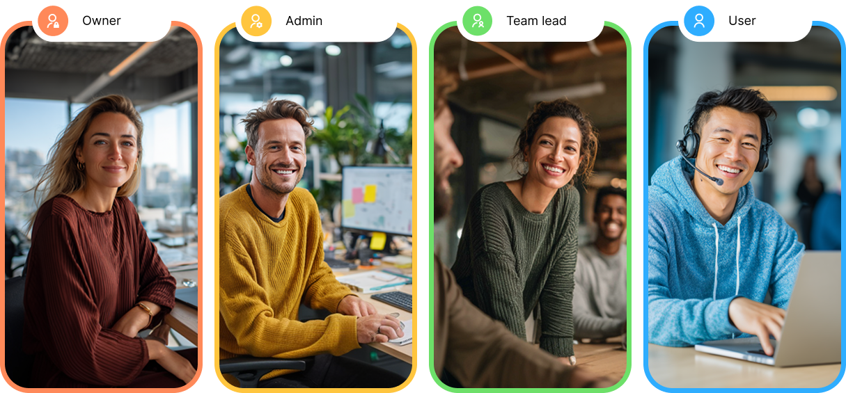 Three user levels for better organizational control