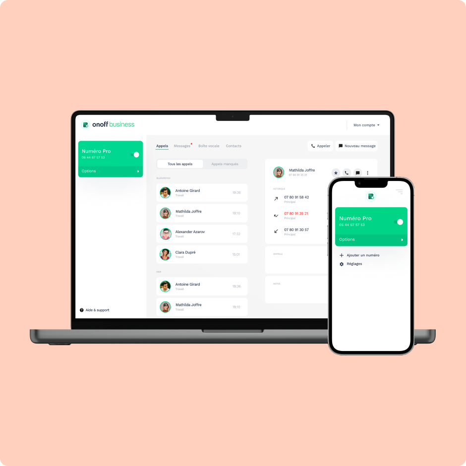 Onoff Business application mobile et web