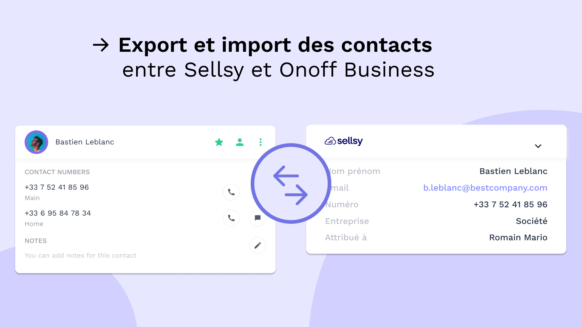 Intégration Sellsy avec Onoff Business-Analyse des statistiques